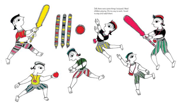 children playing with bat and ball