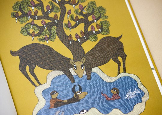illustration of women filling water