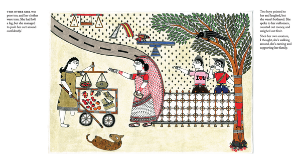 girl selling fruit